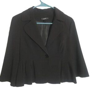 BCX Pleated One Button Dress Blazer sz m